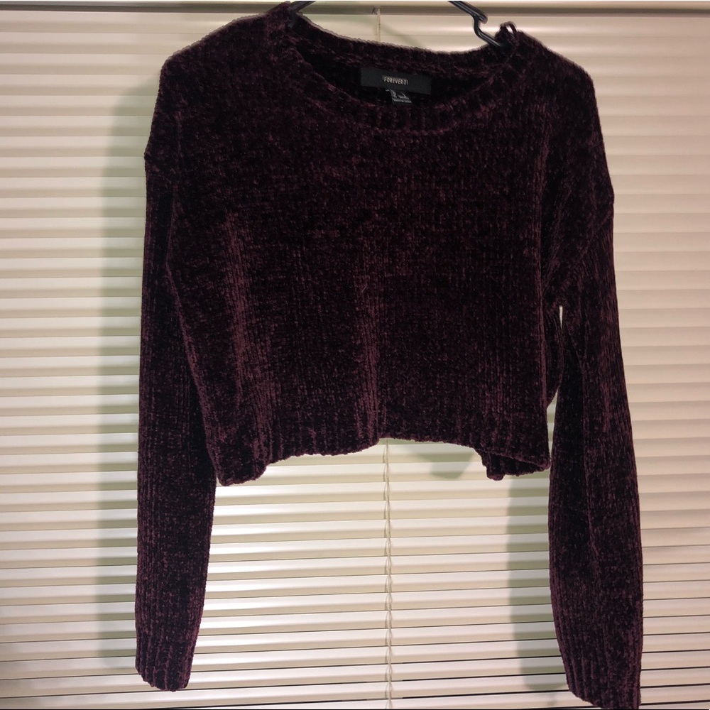 Purple cropped sweater